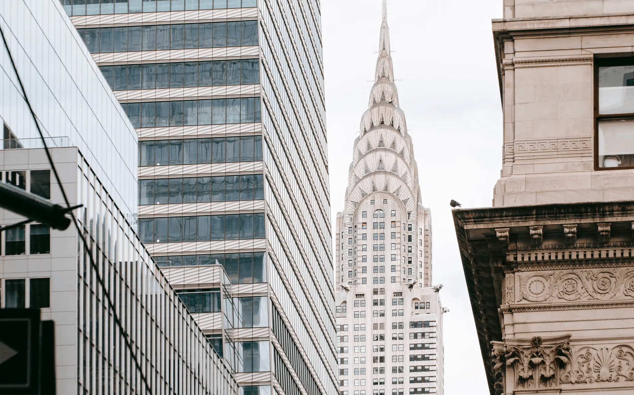 Buildings in the city on a sunny day